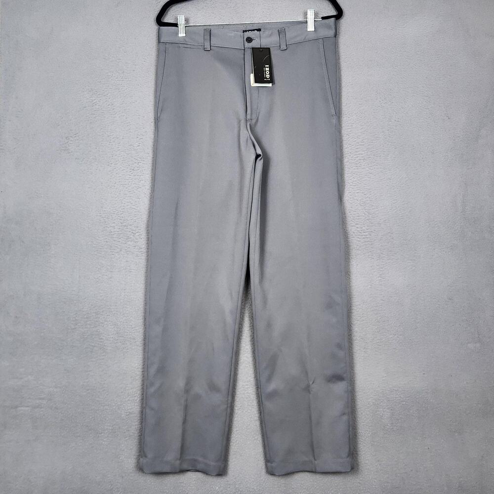 IZOD Golf Classix Elite Pants Mens 33x32 Gray Polyester UPF-50 Protection